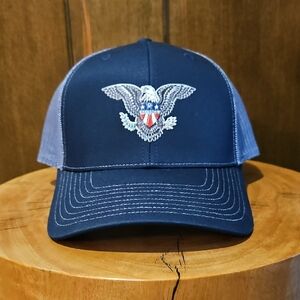 Redback Boots Brand Trucker Hat Snap Back Eagle Spider Blue Grey Unisex